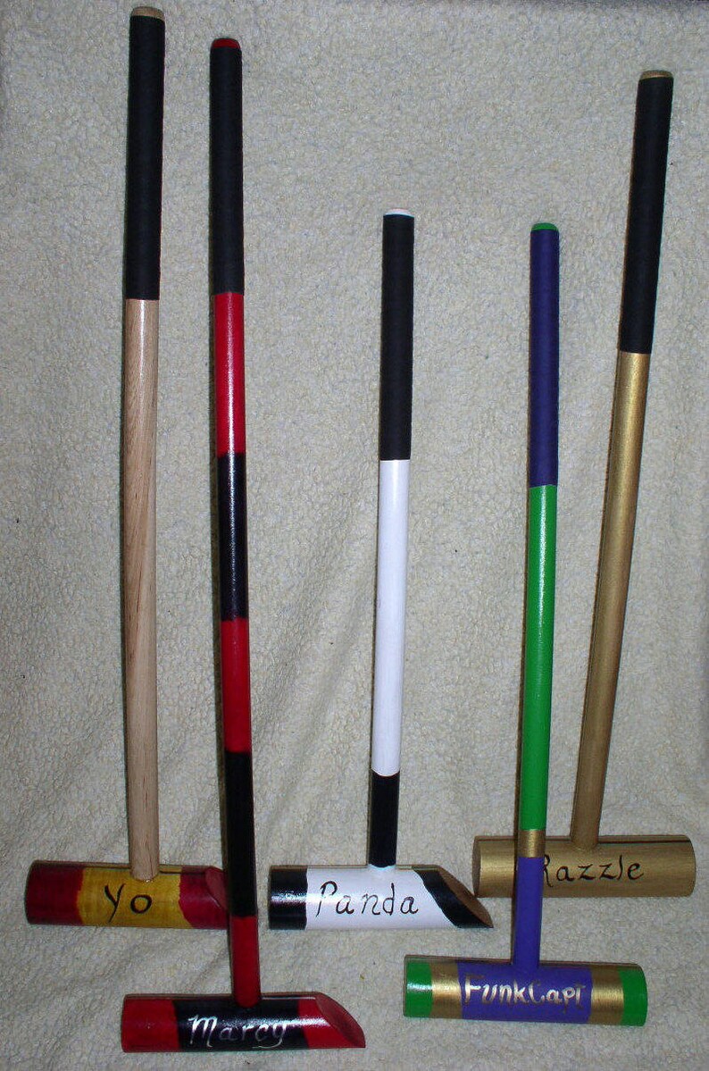 Custom Croquet mallets 12 cylindrical mallet heads Etsy