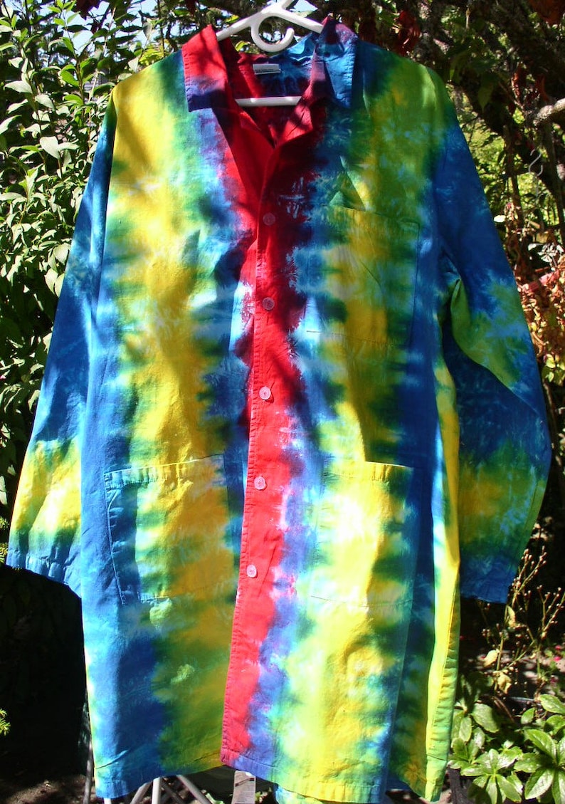 Custom Large Lab Coats Tie Dyed Etsy