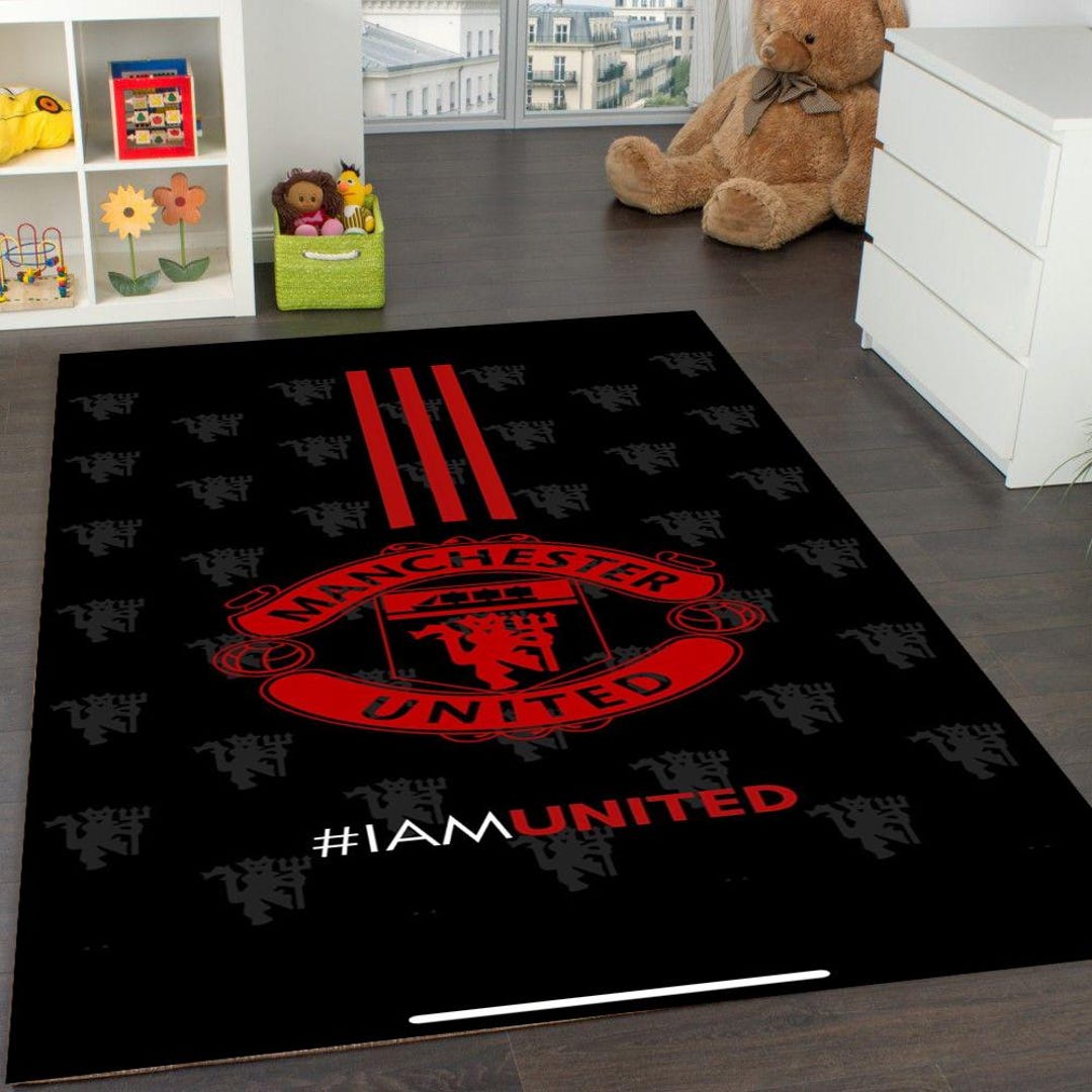Manchester United Rug,manchester United Printed Rug, Washable Rug