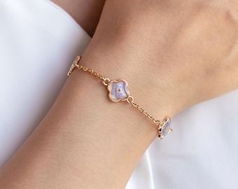 Bracciale Nontiscordardime, gioiello con fiori veri pressati in resina, regalo per aborto spontaneo, braccialetto da donna, regalo personalizzato Nontiscordardime, regalo per lei