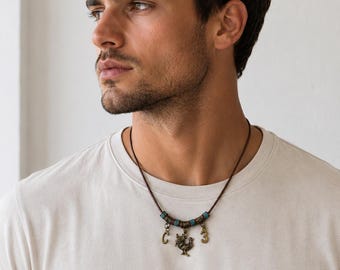 Cuckold Bronze Necklace – Rooster Faucet Pendant & Classification C1 / C2 / C3 – Symbolic Necklace Lifestyle Jewelry