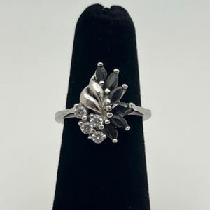 925 Sterling Sapphire Vintage Ring Size 5