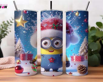 Minion Christmas Tumbler Wrap | 20oz Skinny Sublimation Design (Digital Download)