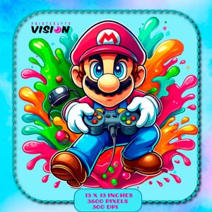 Images Clipart éclaboussures d'aquarelle de Mario Gamer, graphiques et oeuvres d'art, images de personnages mignons PNG