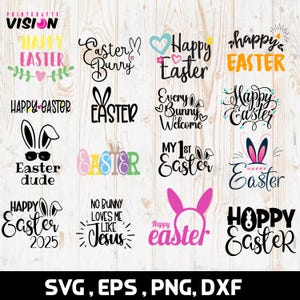 Happy Easter Svg Bundle, Easter Svg, Easter Png, Easter Hunting Squad Svg, Easter Shirt Svg, Easter For Kids, Rabbit Svg, Instant Download