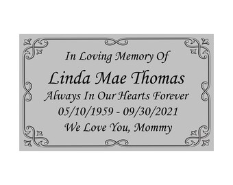 thumbnail image 2 of 2" X 4" Laser Engraved Gold Aluminum Plaque Black Letters 2 of 10