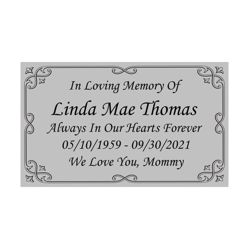 Beautifully Engraved Plaque Plate Name Plate Bench Plate Etsy