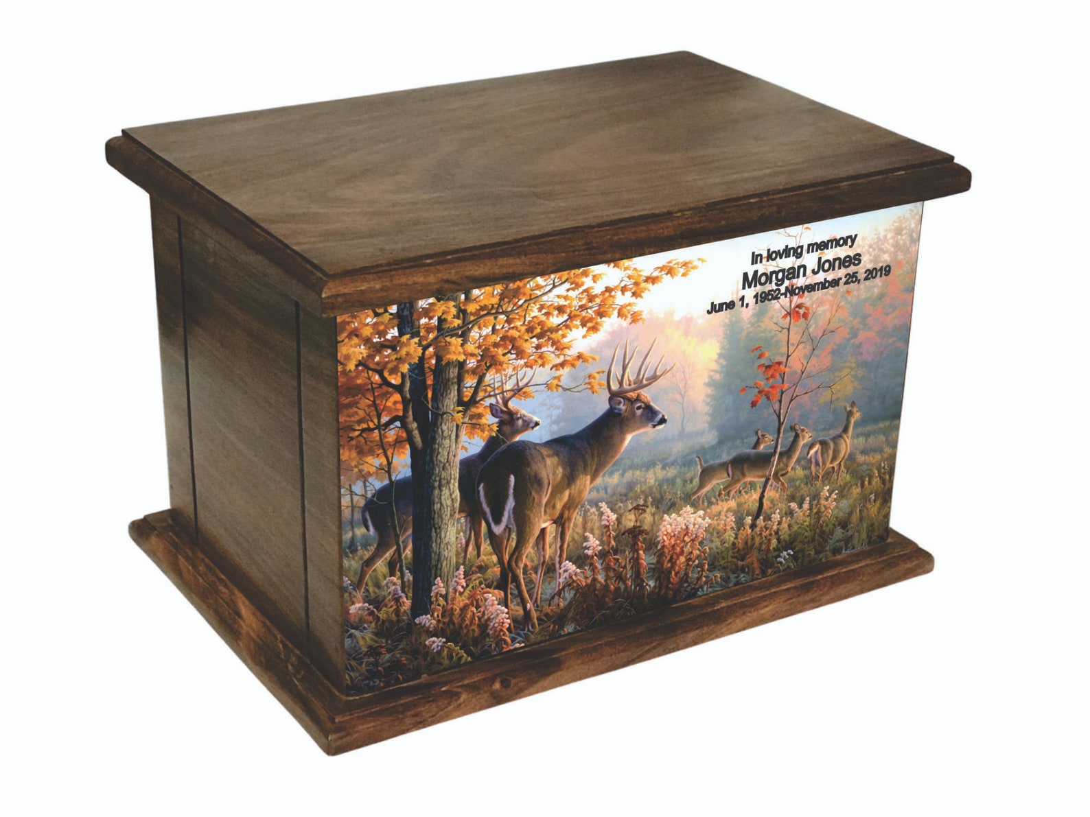 Cremation Urn Wood Funeral Urn Hunter's Urn Elk Deer Etsy Canada