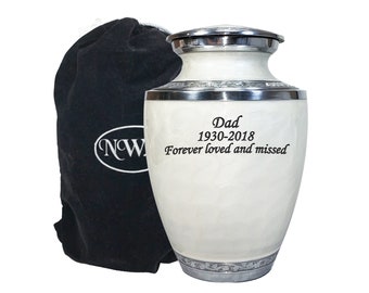 Extra Large Human Funeral Cremation Urn, Custom Engraved Companion Cremation Urn- Multiple Colors