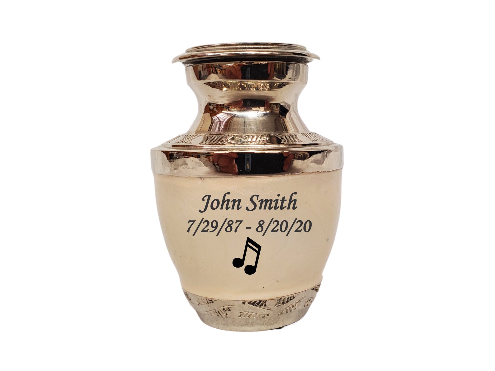 Music Note Customized Keepsakes Cremation Urn 7 Colors and Etsy