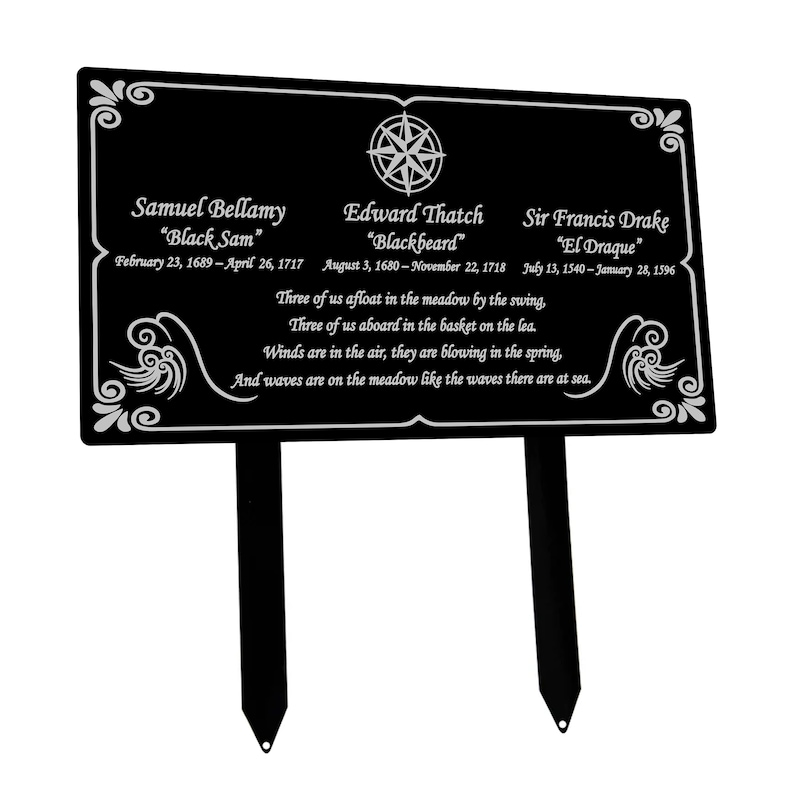 Memorial Plaque Stake Extra Large With Two Stakes Sturdy Etsy