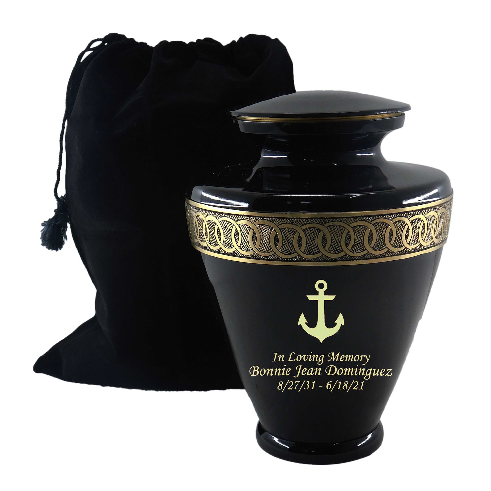 Anchor Cremation Urn Anchor Human Adult Funeral Urn Ship Etsy