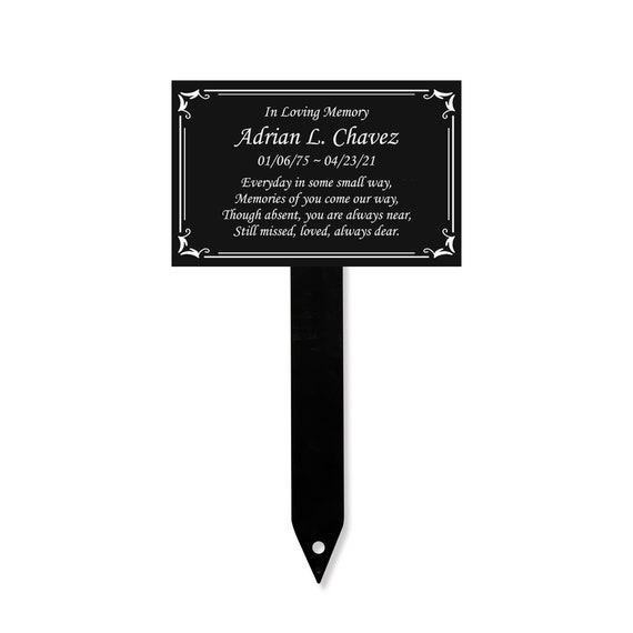 Memorial Plaque Stake Sturdy Metal Grave Marker Remembrance Etsy