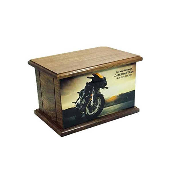 Motorcycle Urn Wooden Etsy