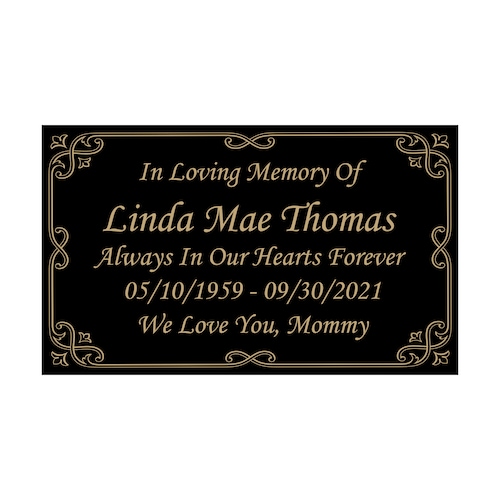 Beautifully Engraved Plaque Plate Name Plate Bench Plate Etsy