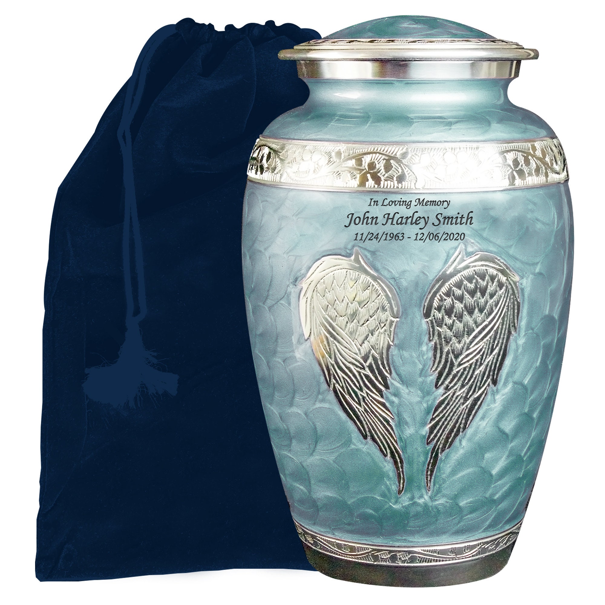 Angel Wings Cremation Urn White Adult Size Angel Urn With
