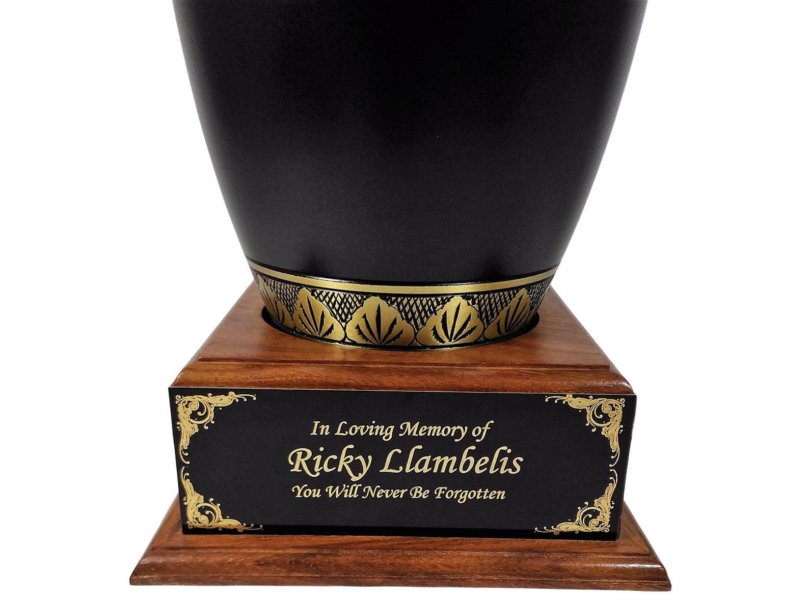 Cremation Urn Pedestal Wooden Urn Base with Personalized Name Etsy