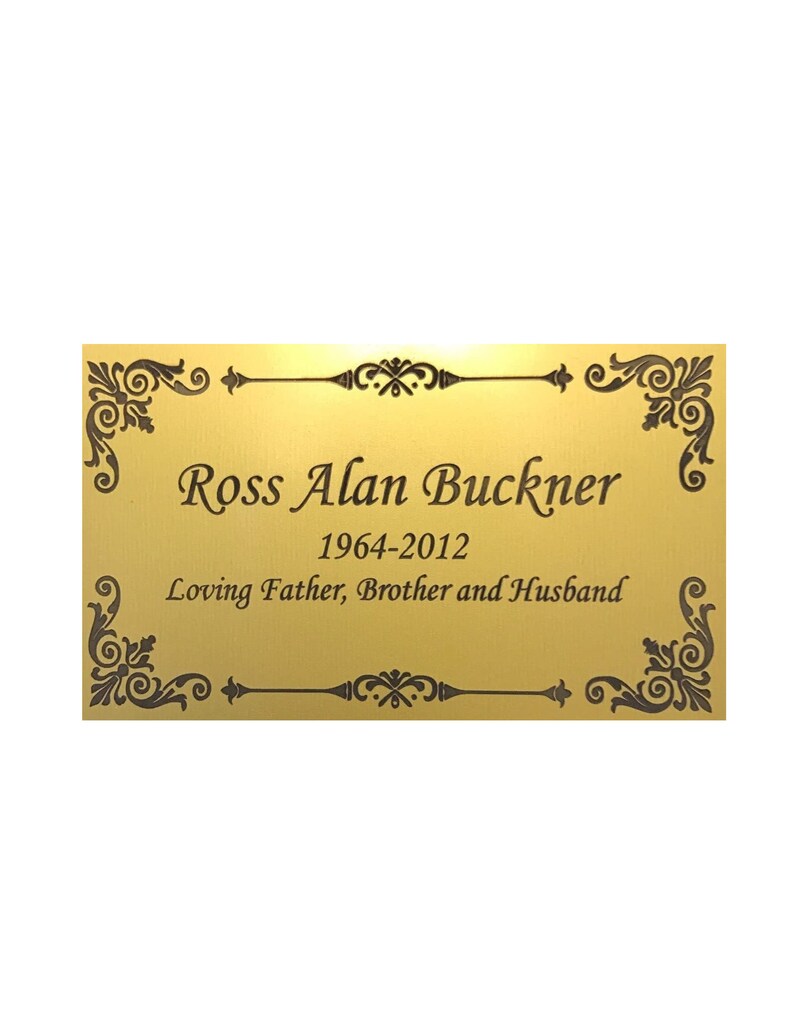 Personalized Engraved Plate 4.5 X 2.5 Gold Name Etsy