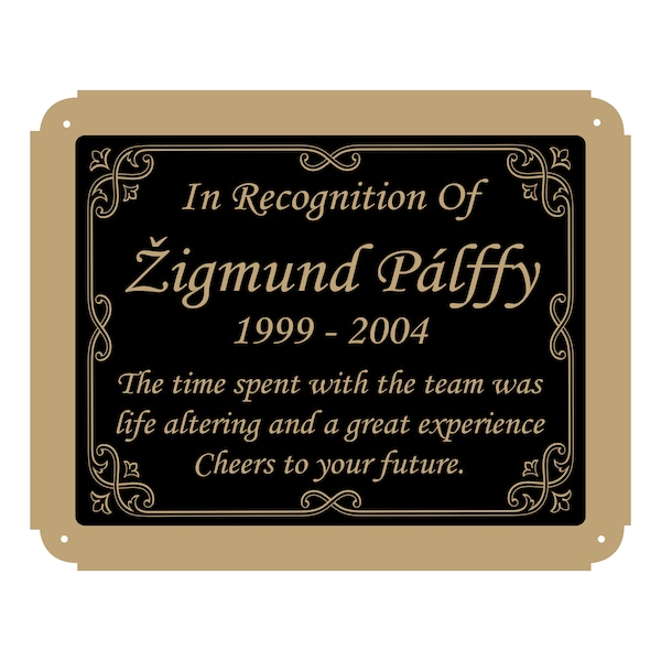 Memorial Plaque, Large and Extra Large Size Engraved Signs, Plaque, in Silver, Gold, Black- Multiple Sizes