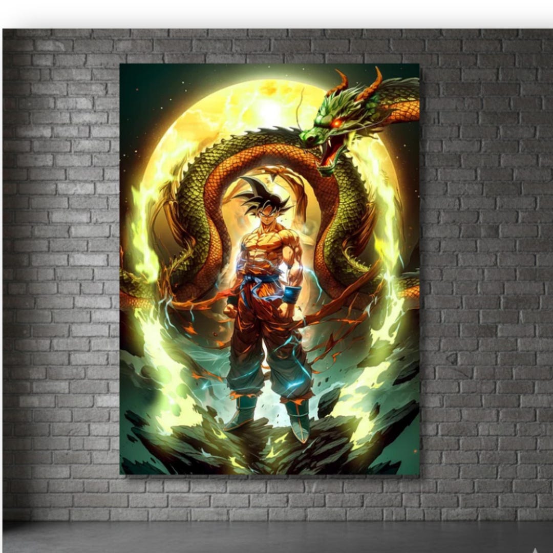Z Goku Super Saiyan Metal Poster, Dragon Ball Z Wall Art, Anime Decor ...