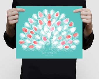 Fingerprint Peacock Etsy