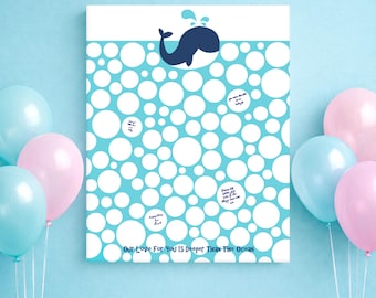 Whale Bubble Guest Book Alternative – Baby Shower Poster