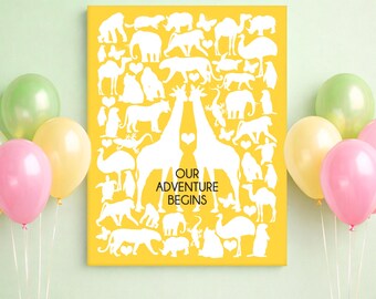 Safari Animals Signature Guest Book Alternative – Party Poster