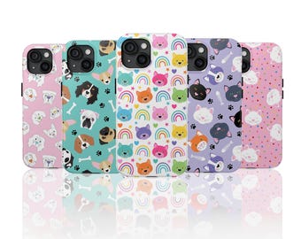 Adorable Cat and Dog Themed Mobile Phone Cases – tough case for iPhone and Samsung Models
