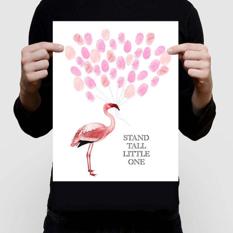 person holding Pink Flamingo Keepsake Artwork