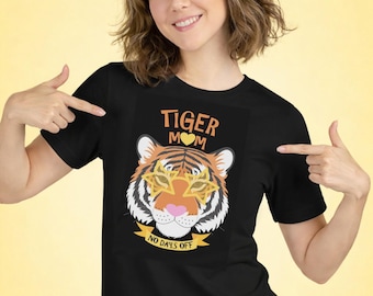 Tiger Mum T-Shirt Gift | Colourful Mum Tee | Strong Mum Gift Idea | Mother’s Day Gift | Fun Graphic T-Shirt for Mum
