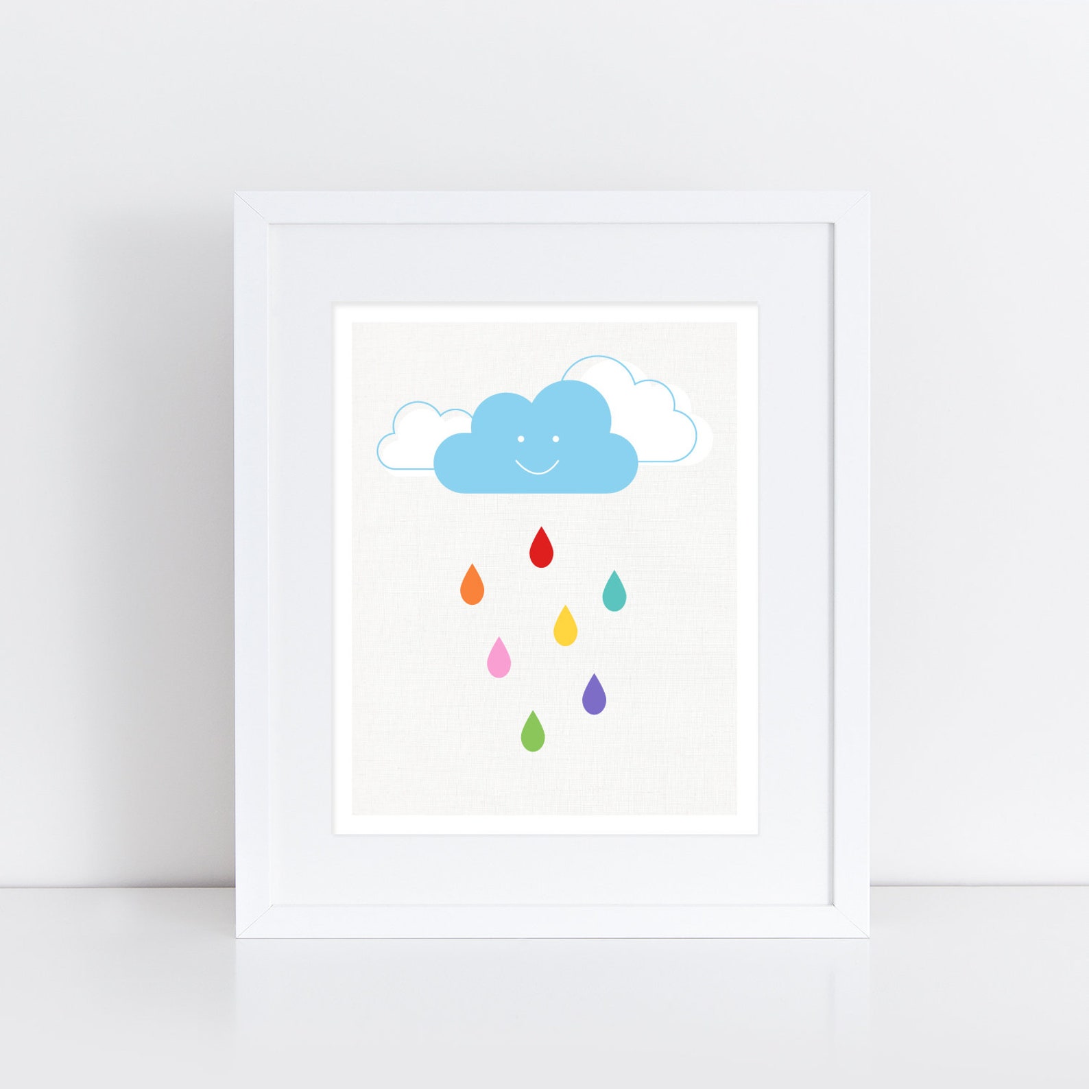 Sun Rain and Rainbow Nursery Print Set of 3 Colourful Etsy Australia
