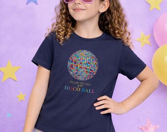 Disco Ball Kids T-Shirt – Colourful Party Shirt for Kids, Fun Dance Outfit, Cute Kids Gift