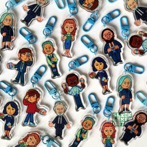 Severance character keychains