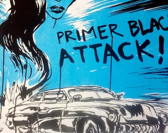 Primer Black Attack-Blue Angel Edition 18" x 23 3/4" Silk Screen Print