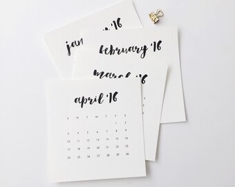 Simple Brush Calendar // 2018