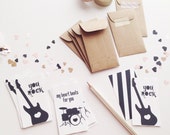 Rock Mini tarjetas de San Valentín