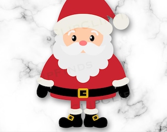 Santa Claus Signature SVG Realistic Script Handwritten, Christmas