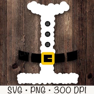 Weihnachtsmann Shirt Kostüm SVG, Weihnachtsmann Shirt Outfit PNG, Weihnachtsmann Gürtel, digitaler Download