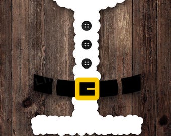 Santa Claus Shirt Costume SVG, Santa Shirt Outfit PNG, Santa Belt, Digital Download