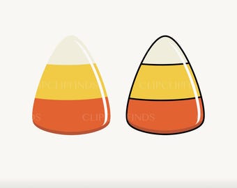 Candy Corn Clipart, Candy Corn PNG, SVG, Cute Halloween Candy, Digital Download File