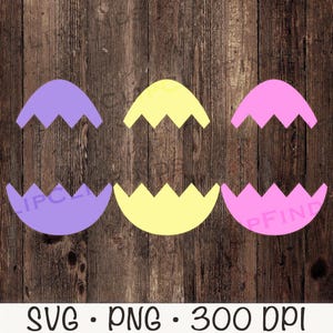 Paaseieren naamlijst SVG, gebarsten paaseieren monogram PNG, gesplitst monogram, sublimatie, digitaal downloadbestand