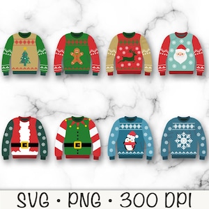 Ugly Sweater SVG, Cute Ugly Sweater Clipart, Ugly Sweater PNG, Digital Download