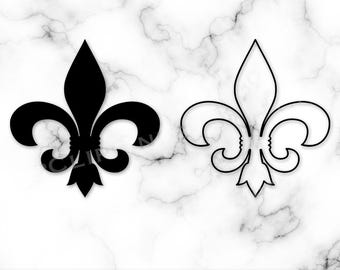 Fleur de Lis SVG, Fleur de Lis Silhouette, Fleur de Lis PNG, Mardi Gras Clipart, Fleur de Lis Vector,  NOLA, Sublimation, Digital Download