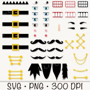 Elementos de quebra-nozes, DIY Quebra-nozes SVG PNG, Sublimação, Download digital instantâneo