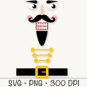 Rosto de quebra-nozes SVG Arquivo de corte vetorial e PNG Fundo transparente Clip Art Download instantâneo