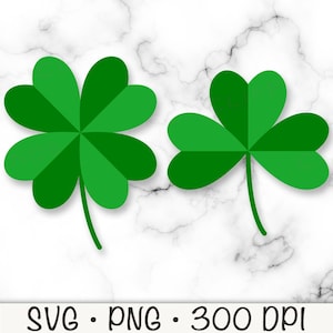 Shamrock SVG, Clover SVG, Shamrock png, Clover png, Shamrock Clover Clipart, Transparent Background, Sublimation, Digital Download