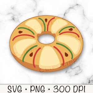 Rosca de Reyes, Dia De Los Reyes, Dzień 3 Królów, SVG, PNG, Rosca de Reyes Clip Art, Instant Digital Download