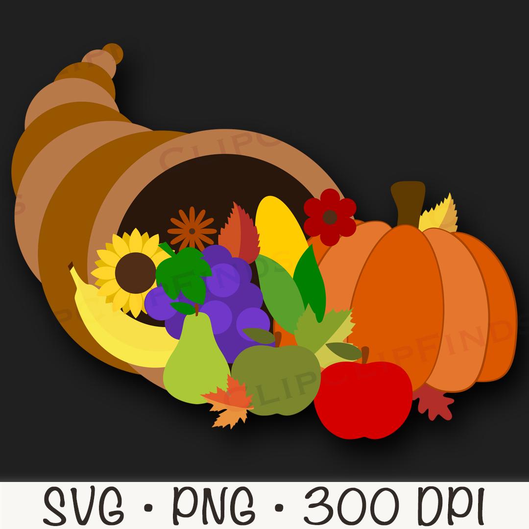 Cornucopia SVG, Thanksgiving Dinner, Cornucopia PNG, Cornucopia Clip ...