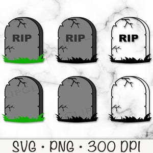 RIP Tombstone Halloween SVG-vectorbestand en transparante PNG-achtergrond Clip Art direct downloaden