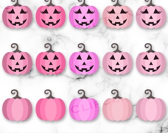 Pink Pumpkin PNG, Girl Pumpkin with Lashes, Halloween Clip Art, PinkTober, Boho, Cute Pumpkin, Coquette, SVG, Instant Digital Download